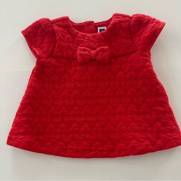 Janie and Jack 6-12 Months Baby Girl Red Quilted Heart Outfit Valentines Day - Picture 5 of 5